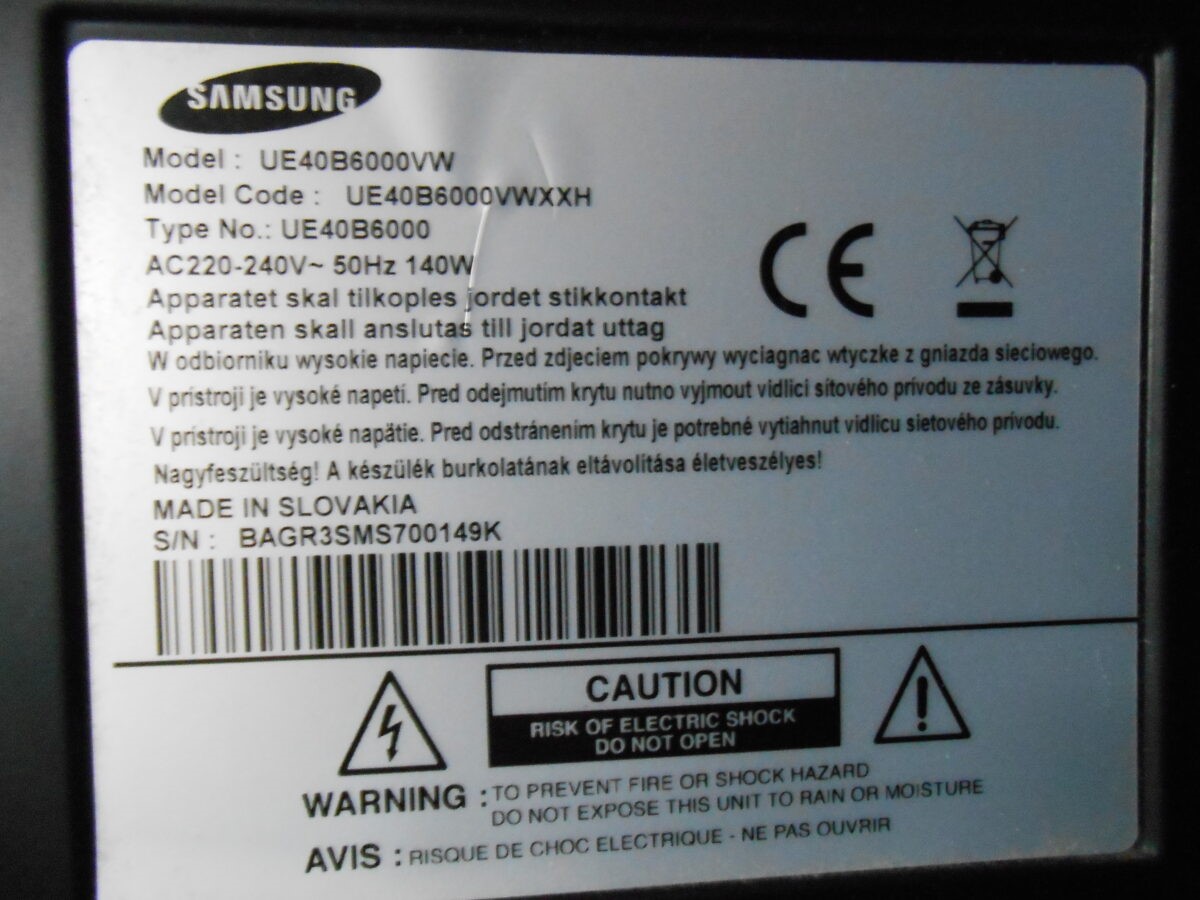 Πάνελ Samsung UE40B6000VW LED LCD screen panel