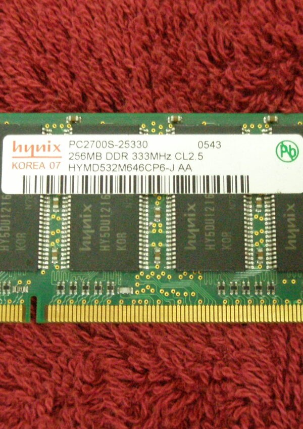NANYA 256MB DDR 333MHz LAPTOP MEMORY RAM PC2700S-25331 NT256D64SH8C0GN-6K