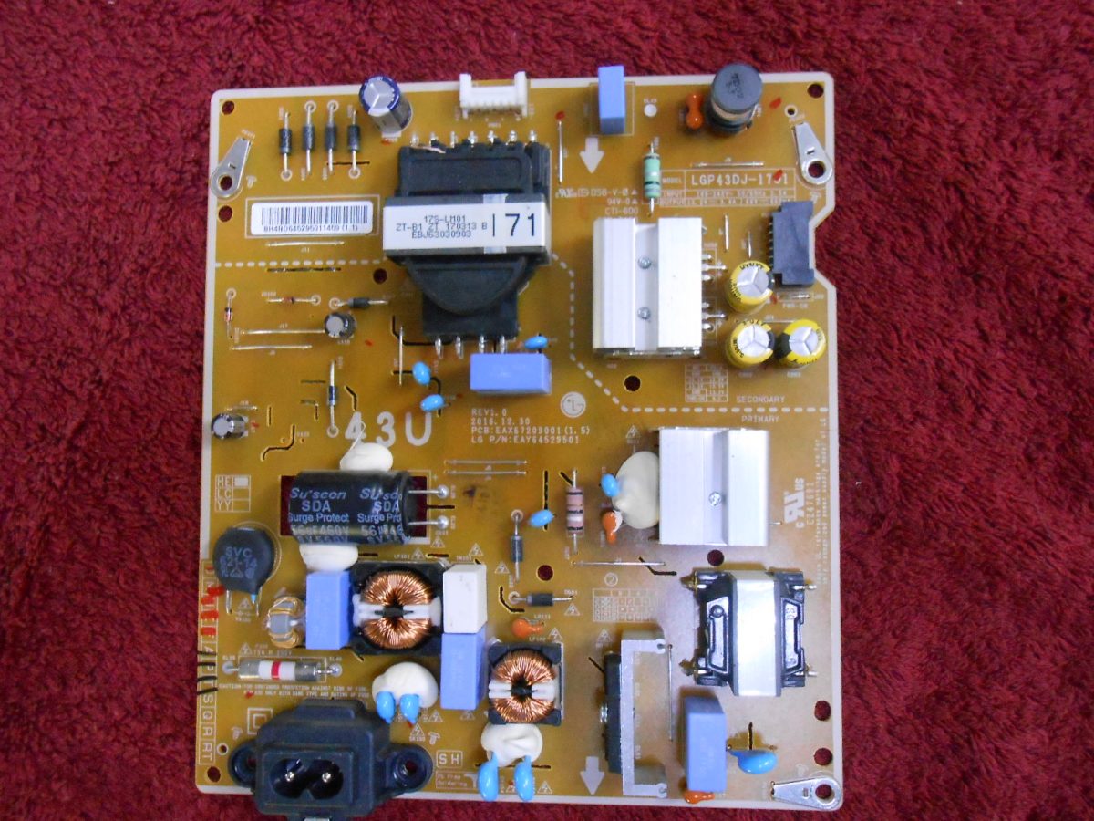 Πλακέτα LG EAX67209001 P/N: EAY64529501 Power Supply Board LGP43DJ-17U1
