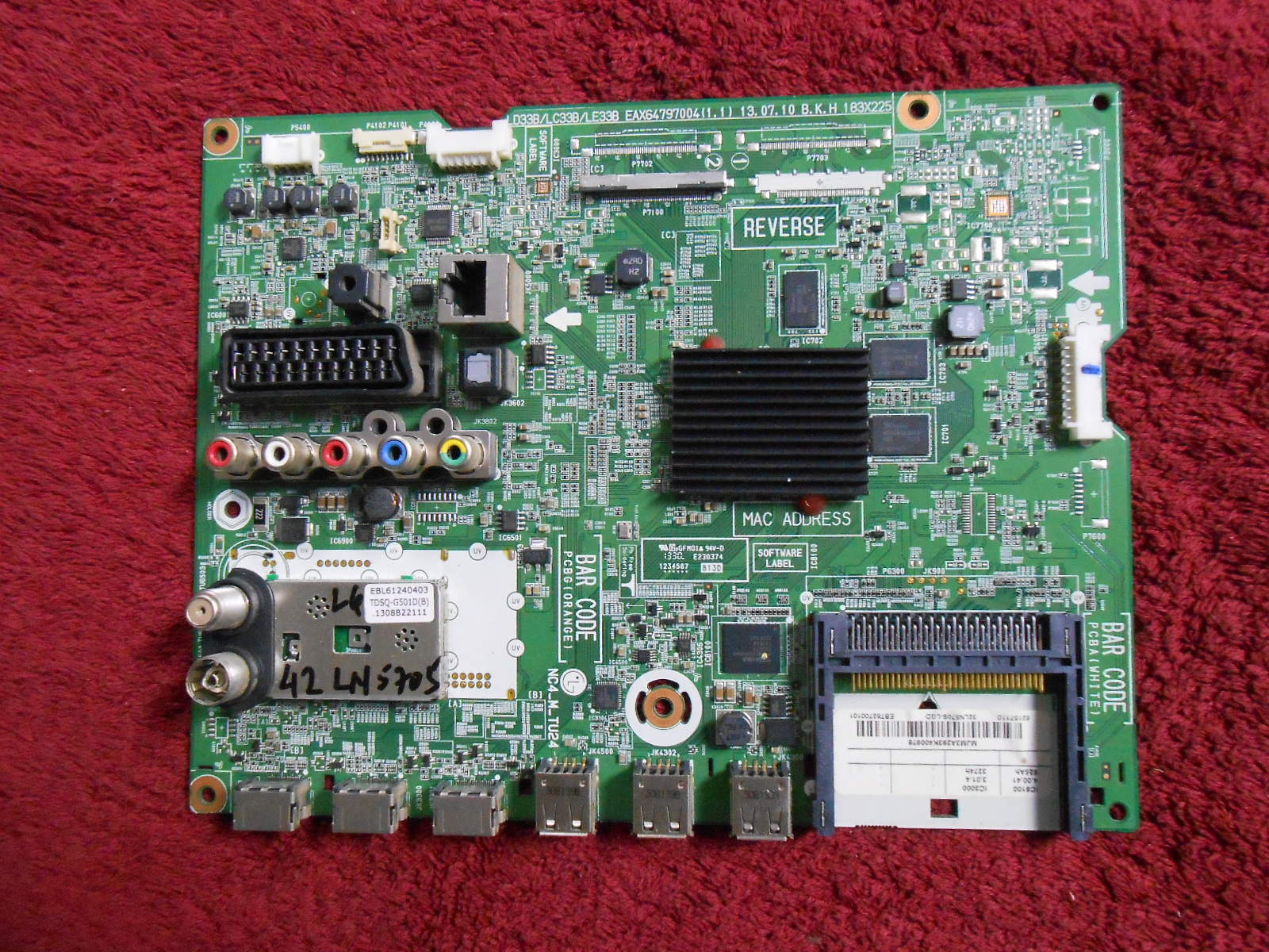 Πλακέτα MAIN BOARD EAX64797004 (1.1) FOR LG 42LN5705 Πλακέτα MAIN BOARD EAX64797004 (1.1) FOR LG 42LN5705