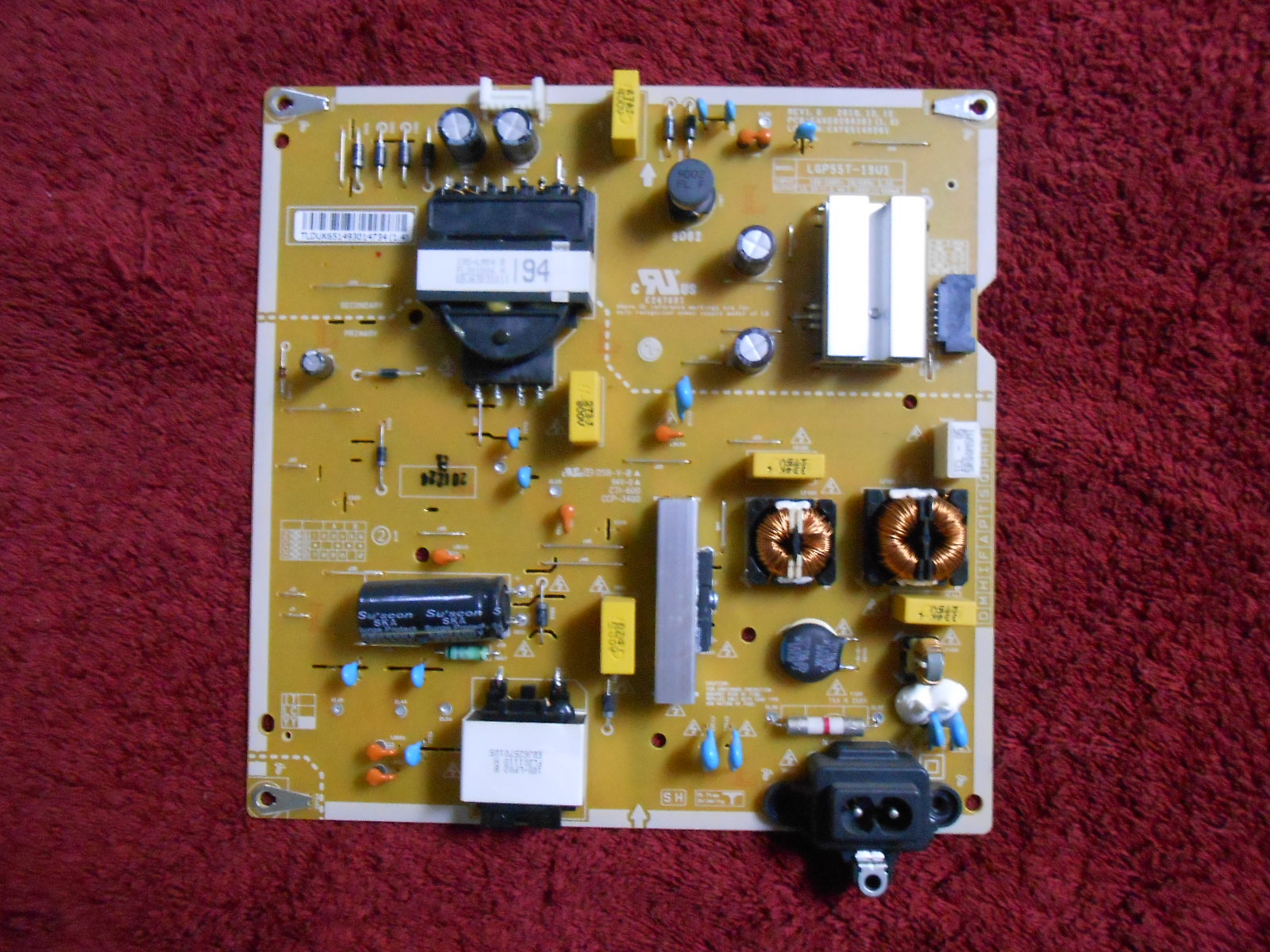 Πλακέτα Power supply board EAX68284301 (1.6) LG LGP55T-19U1 Πλακέτα Power supply board EAX68284301 (1.6) LG LGP55T-19U1