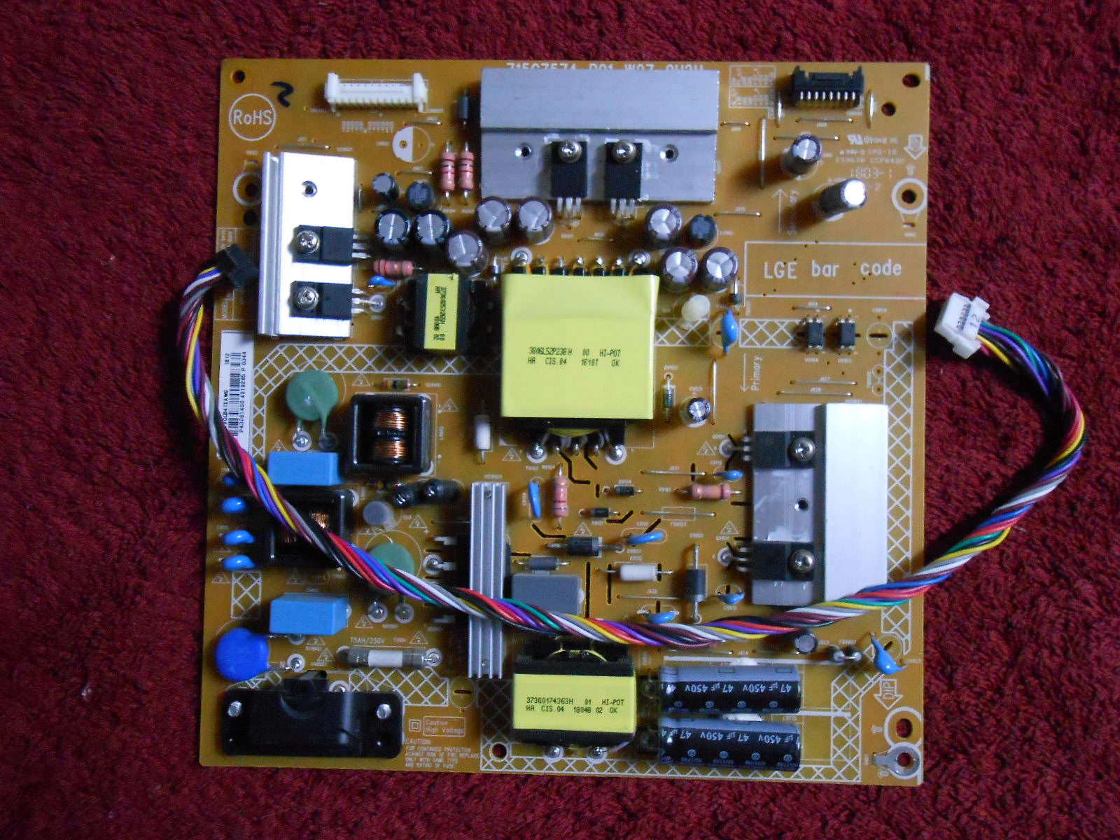 Πλακέτα Power Supply board 715G7574-P01-W07-0H2H LG ΓΧ Πλακέτα Power Supply board 715G7574-P01-W07-0H2H LG ΓΧ